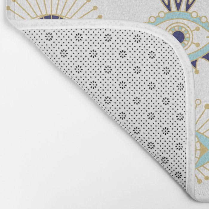 Mauvais oeil sur blanc tapis de bain flanelle absorbant antidérapant amulette Talisman paillasson porte d'entrée tapis de salle de bain