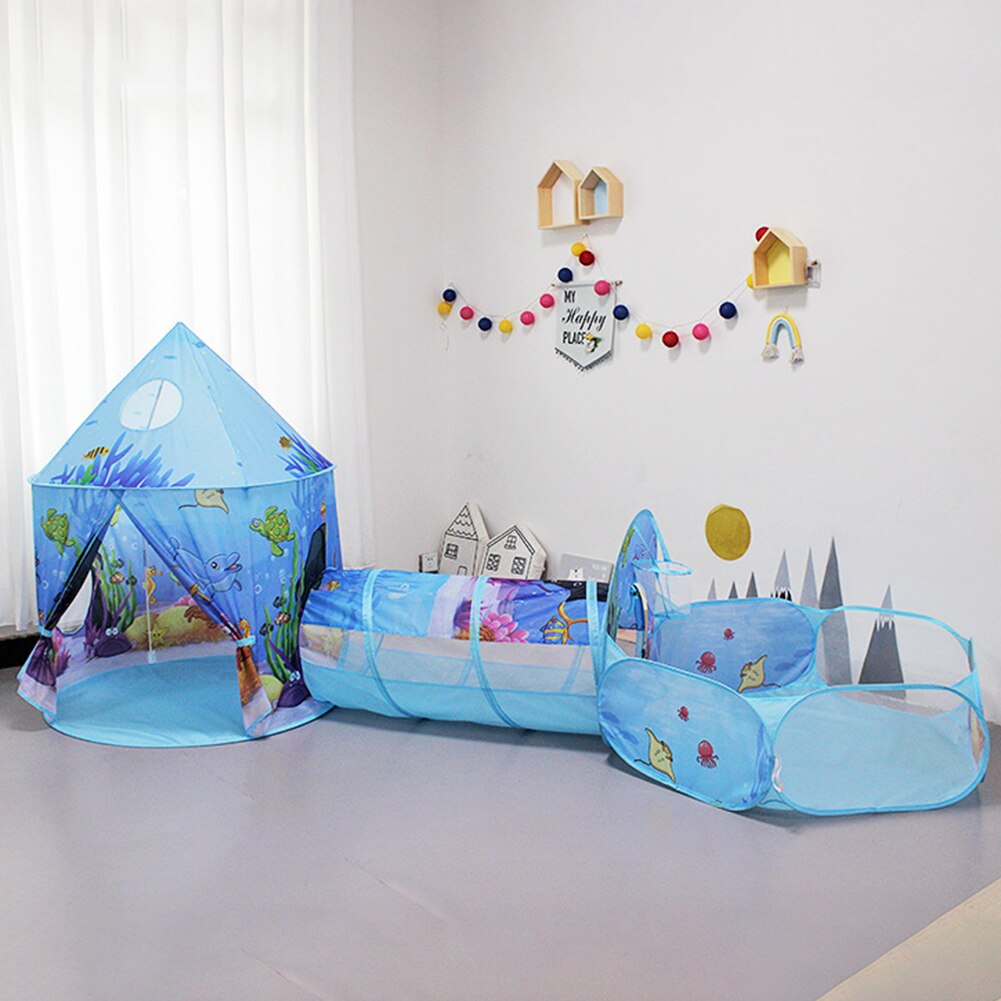 3 In 1 Kinderen Speelhuis Vouwen Oceaan Bal Pit Pool Game Tent Tunnel Kinderen Speelgoed