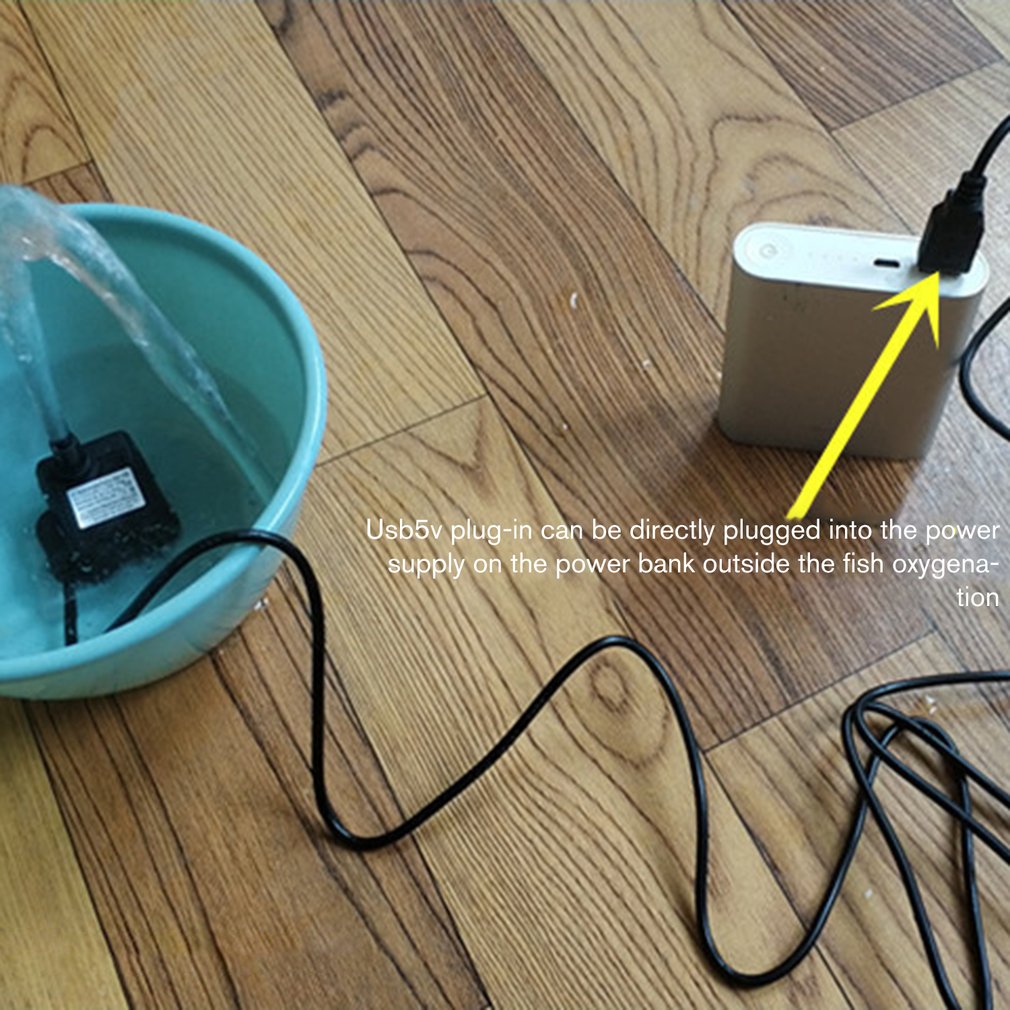 USB 5V Water Pump Outdoor Landscape Fountain Fish Pond Tank Micro Submersible Pumps With Water Flow Regulating Valve