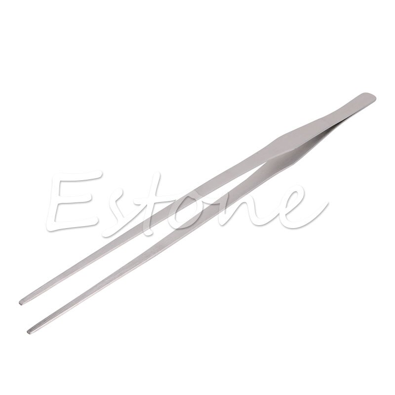 Pinzas largas de planta curva para acuario, pinzas de acero inoxidable, 27/38/48cm,: Straight head / 48cm