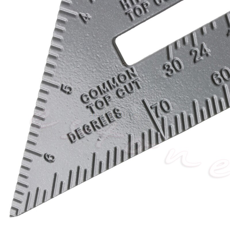 Aluminum Alloy Speed Square Use as Protractor 7" Miter Carpenter Framing Square -B119