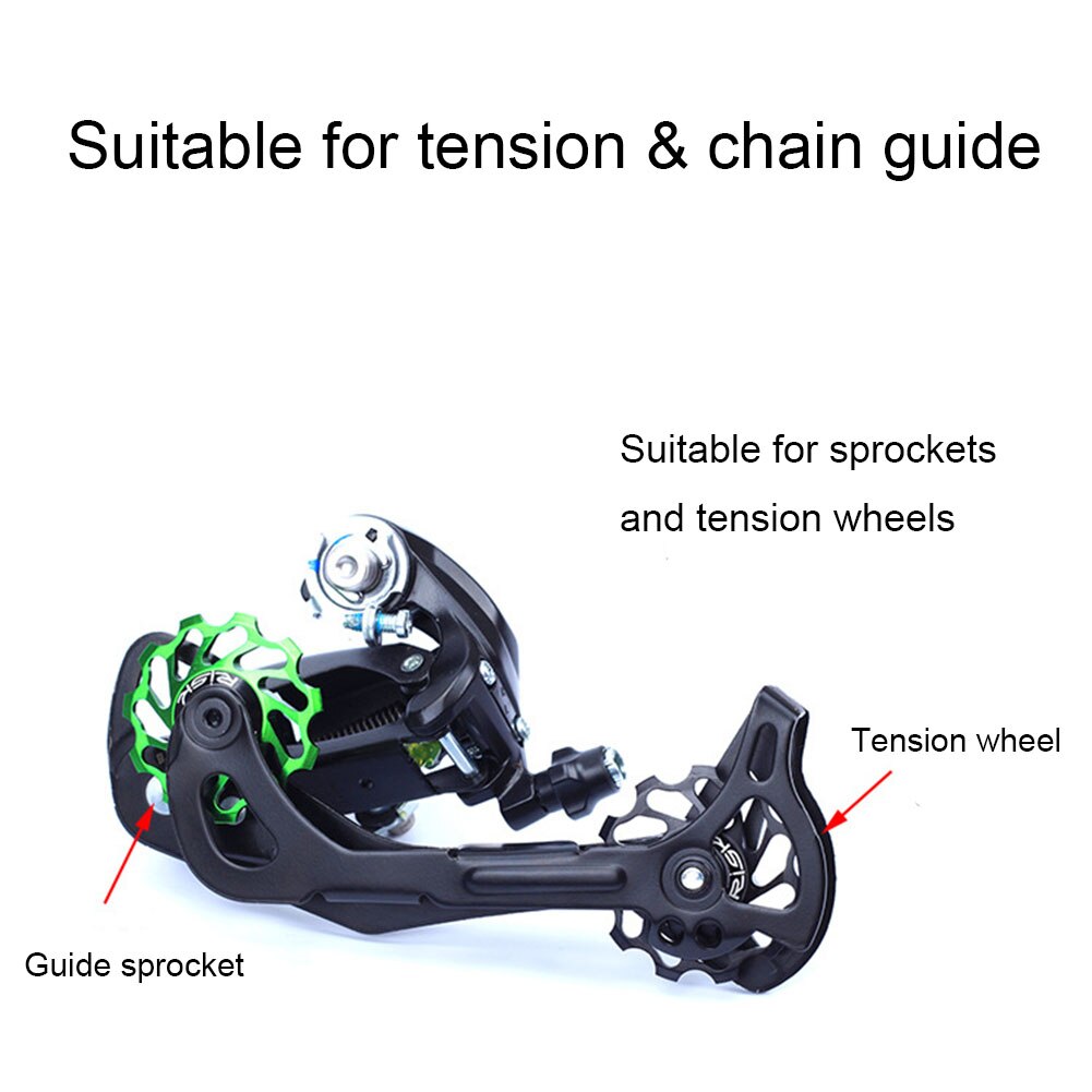 MTB Bike Ceramic Bearing Pulley 41mm Rear Derailleur Tension Pulley 11T Guide Sprocket for 4/5/6 mm Guide Wheel Screws