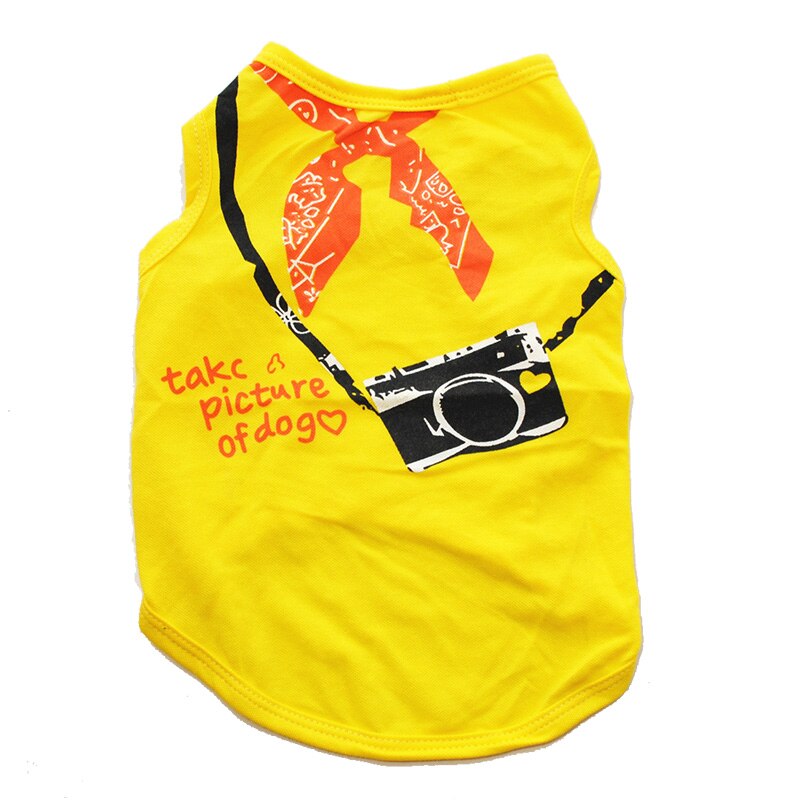 Hond Kleding Voor Kleine Honden Leuke Hond Vest Ademende Puppy T-shirt Voor Chihuahua Ropa Perro Lente Zomer Hond Levert XS-L: Yellow / M