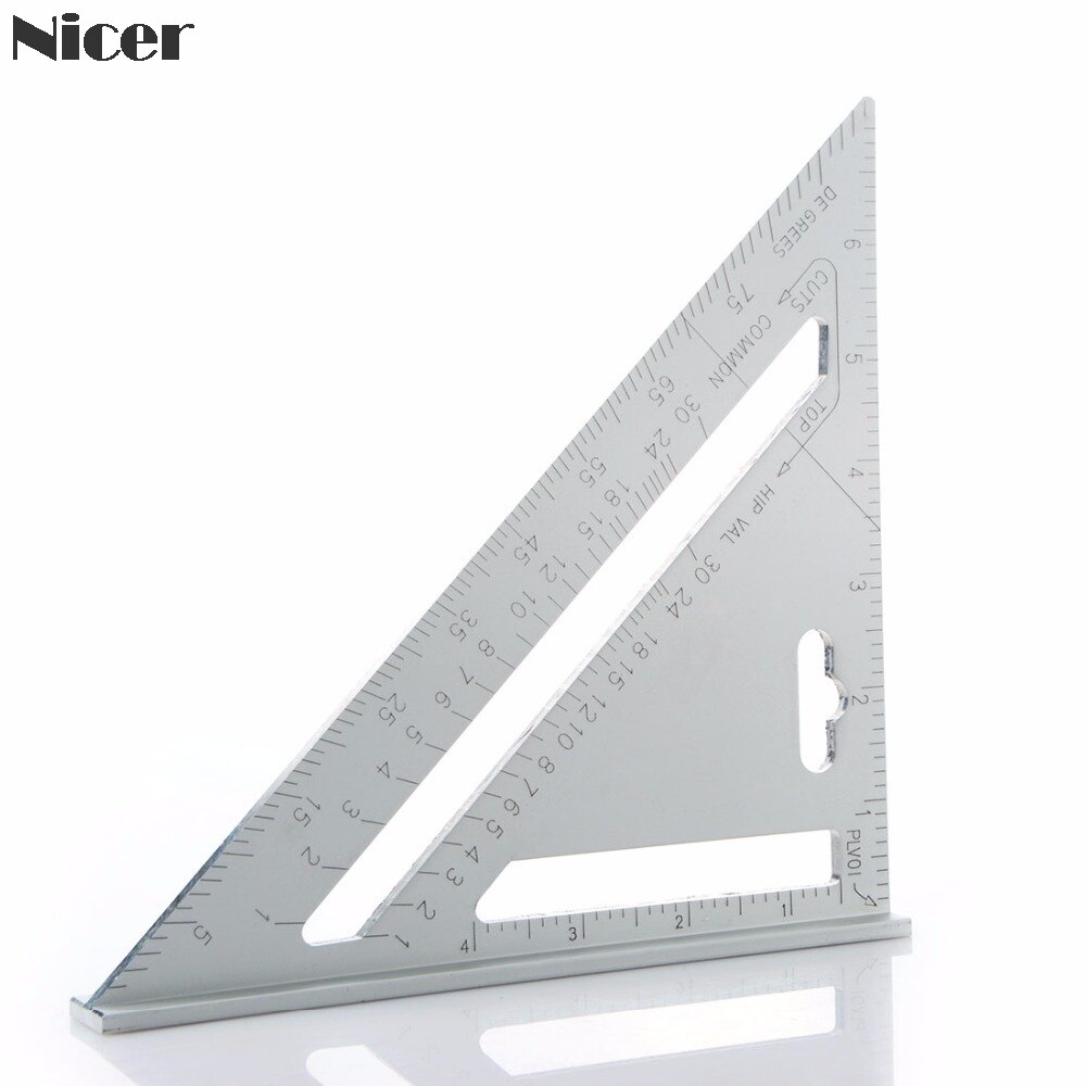 Triangle Rule 90 Degree Thickening Angle Rule Aluminum Alloy Carpenter Measurement Square Ruler