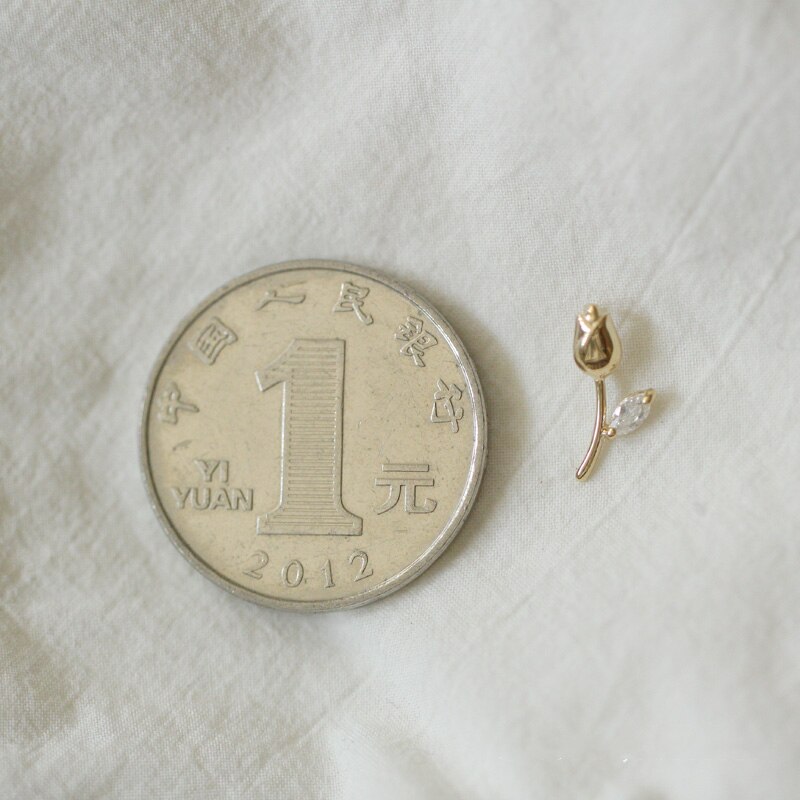 Goldtutu 9K Real Gold Mini Tulp Stijl Floret Temperament Armband Hanger Neacklace Accessoires Voor Sieraden Maken Bevindingen