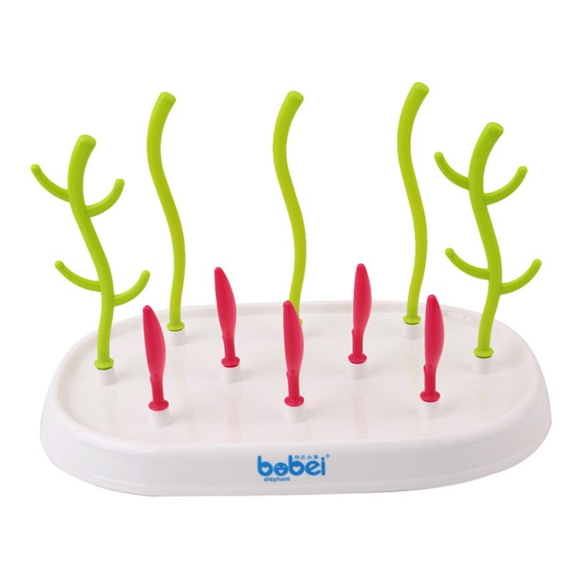 Babyflesborstels droogrek babyflesreinigingsborstels afdruiprek opbergrek boomvormig droogrek voor babyflessen