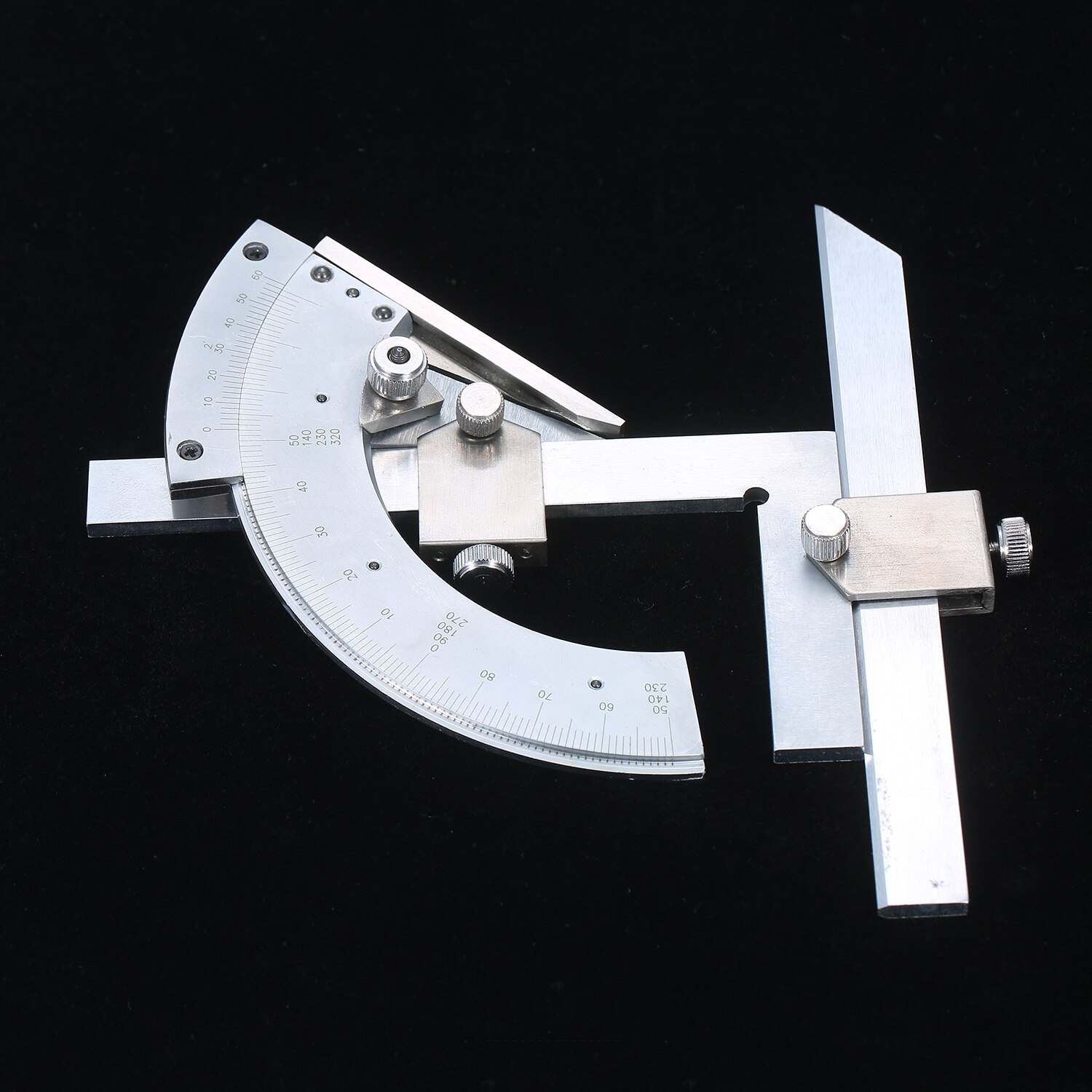 Carbon Steel Universal Bevel Protractor 0-320°Accuracy Angle Finder Measuring Ruler Tool