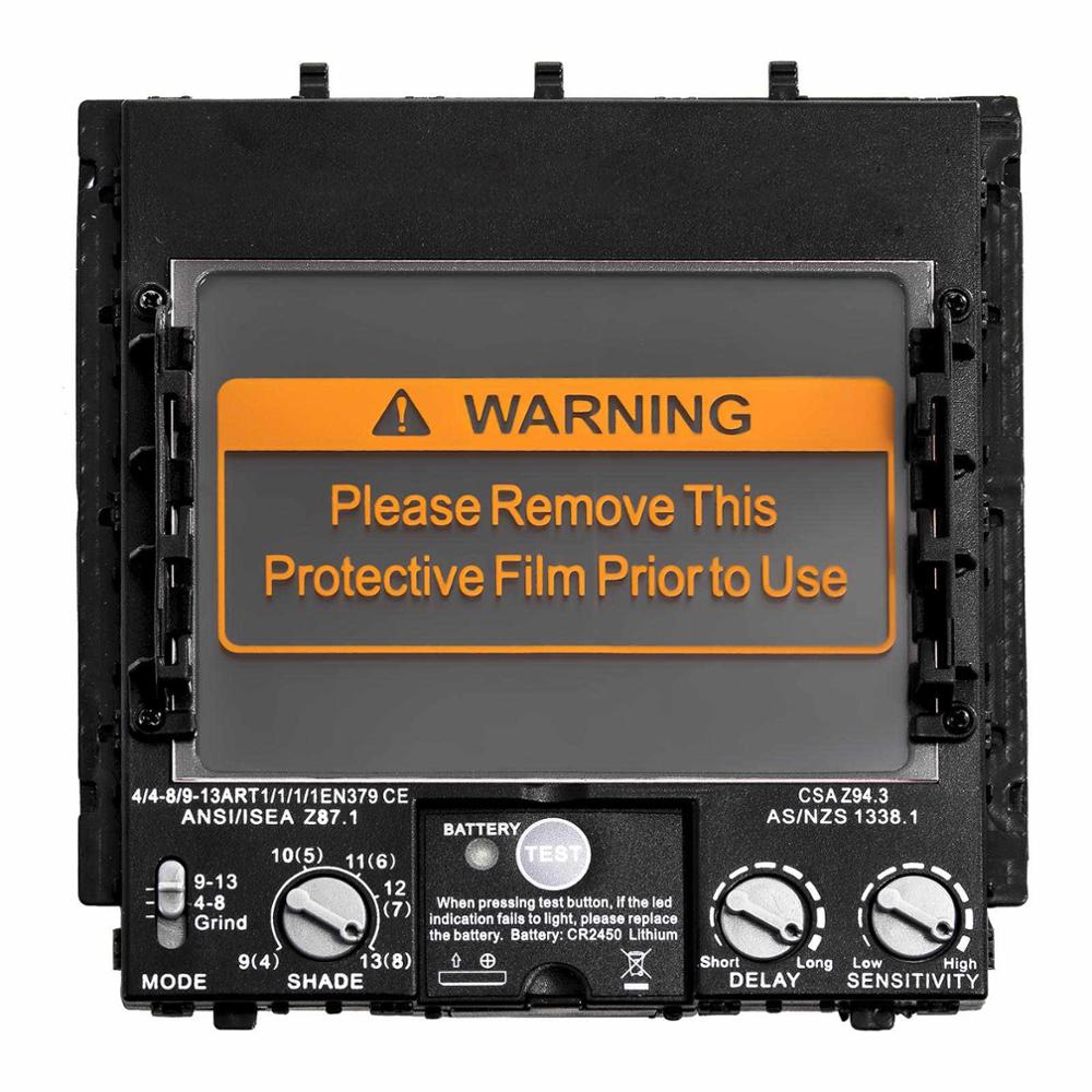 Filtr spawalniczy zobacz rozmiar 100x73mm (3.94x2.87w.) słoneczny 4 czujniki automatyczne przyciemnianie najlepsza klasa optyczna 1111 pełny zakres cień 4(3)-13