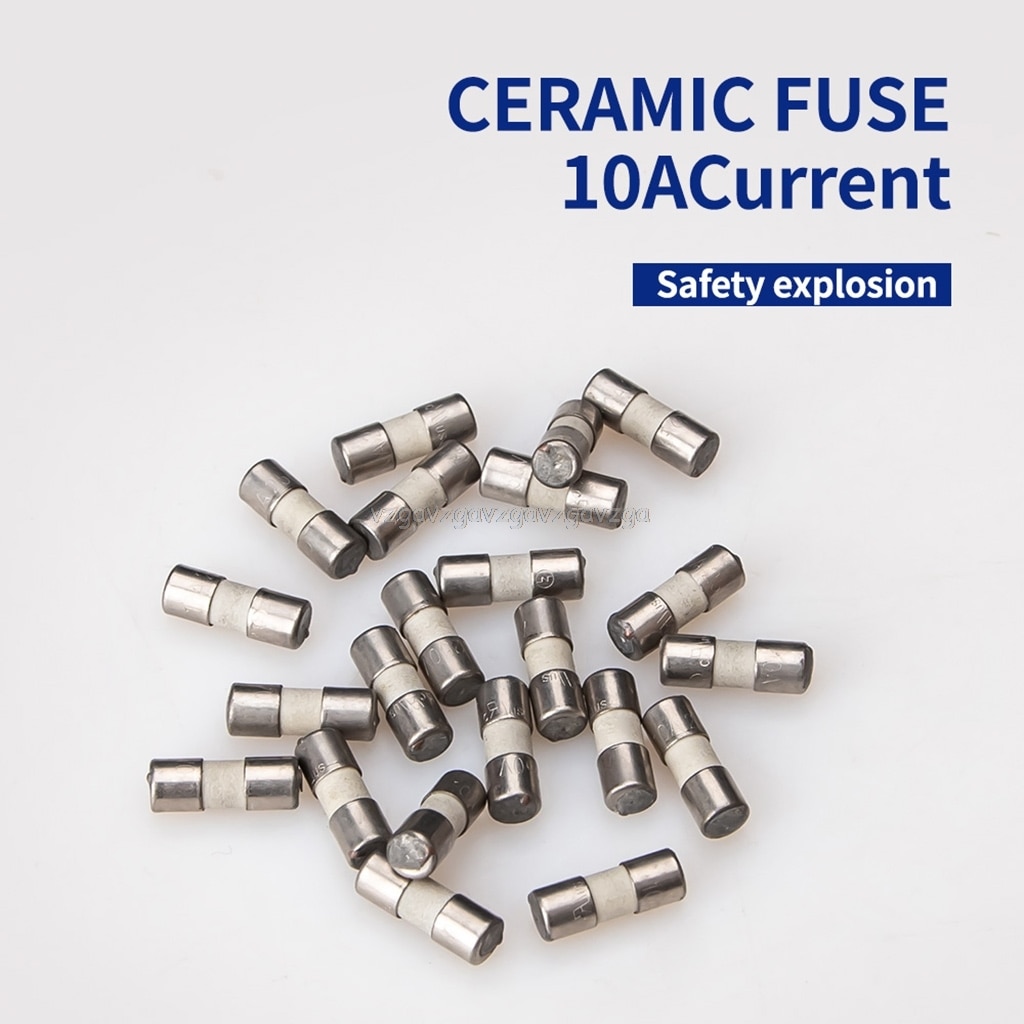20pcs/10pcs Ceramic Fuse For Multimeter Instrument 600mA 10A Ceramic British Plug Fuse D30 19