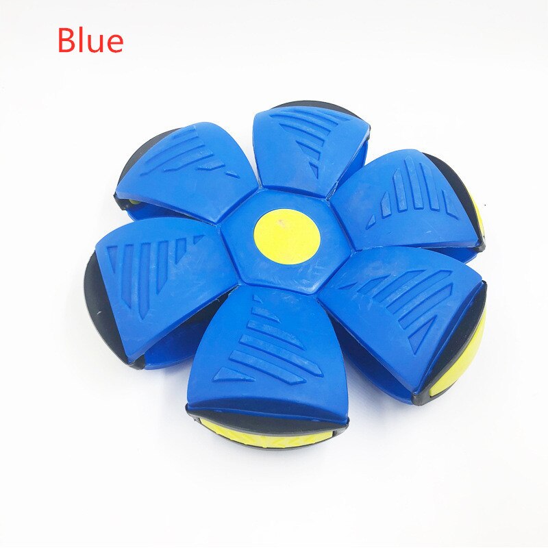 Bola de disco plana para niños, OVNI volador, Bolas Mágicas con luz Led, bolas de juguete para niños, juguetes para deportes al aire libre,: Blue No LED