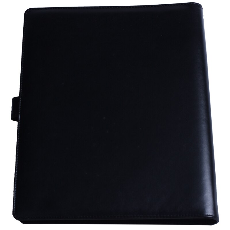Lederen Map A4 Aktetas Conferentie Map Zwart