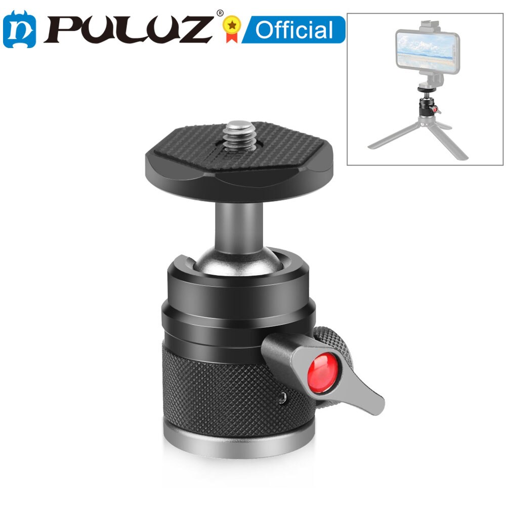 PULUZ 360 Panorama Aluminum Alloy Tripod Ball Head Adapter with Knob Lock