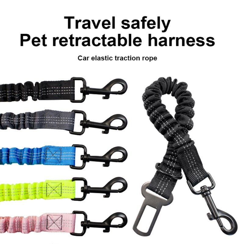 Pet Hond Kat Autogordel Verstelbare Harnas Lead Leash Kleine Medium Reizen Clip Puppy Leiband Hond Accessoires