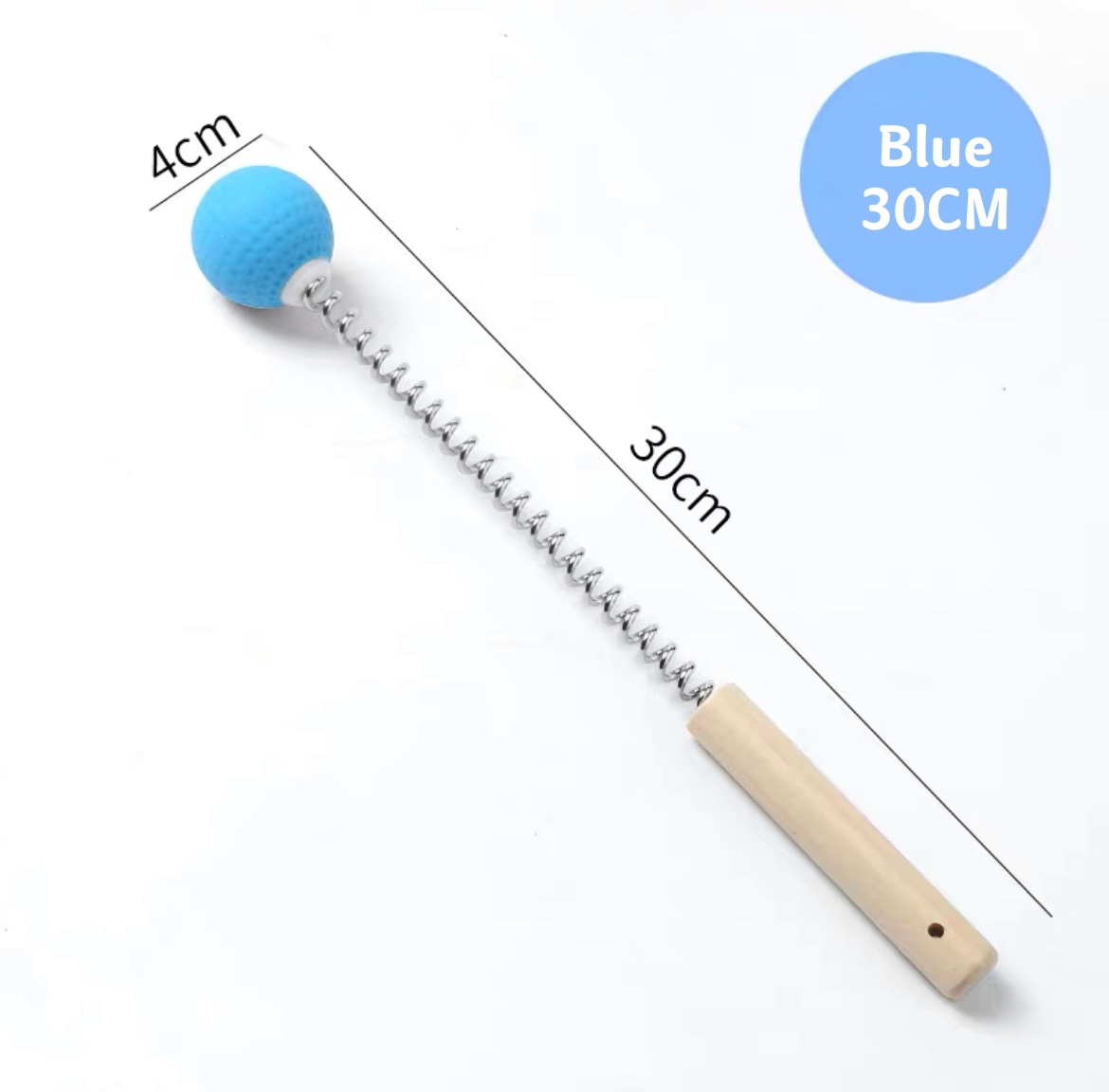 Meridian Hammer zurück Massage Handheld Multifunktions Massage Hammer Golf Massage Hammer Holzgriff Massage Ball Massagegerät: Himmel Blau