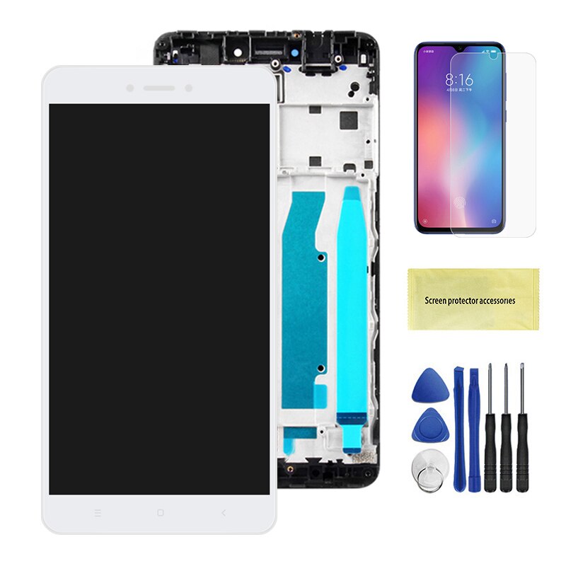 Original LCD For XIAOMI Redmi Note 4X LCD Display Touch Screen Digitizer For Redmi Note 4 Global Version LCD for Snapdragon 625: White With Frame