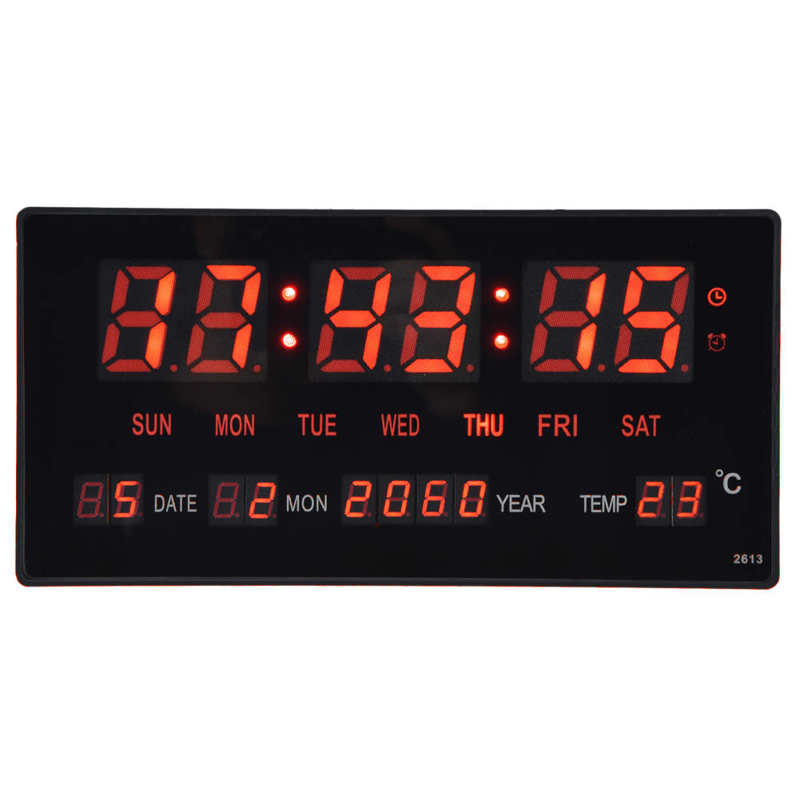 LED Digital Wall Clock Digital Wall Calendar 100‑240V for Living Room for Office