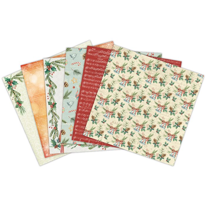 Merry Christmas Scrapbooking paper pack of 24 sheets handmade craft paper craft Background pad 882
