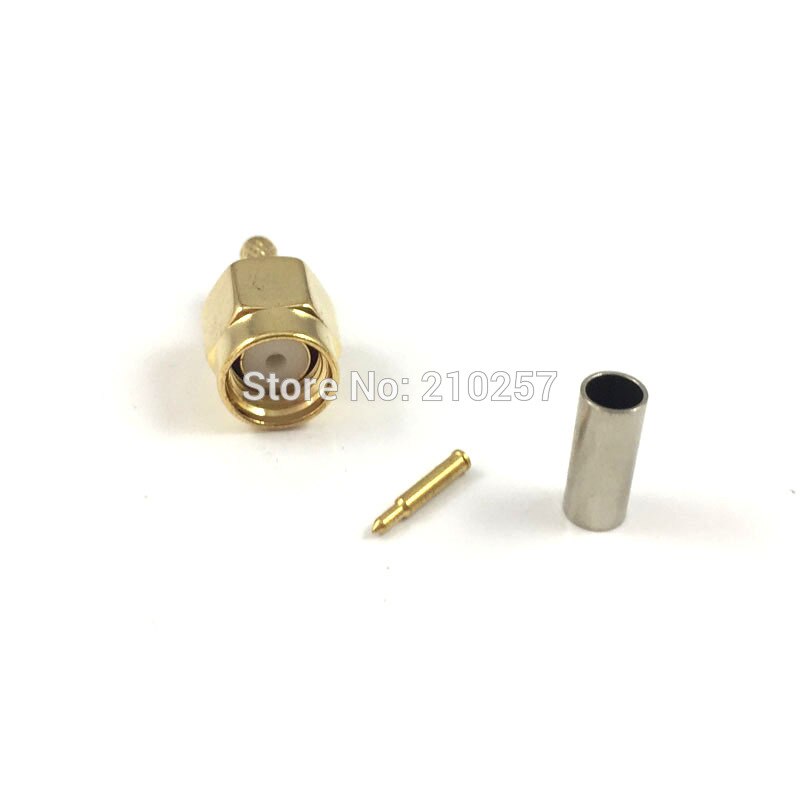 10pcs RF SMA Male Crimp Straight Ham Radio Connector for Cable Rg174 Rg316
