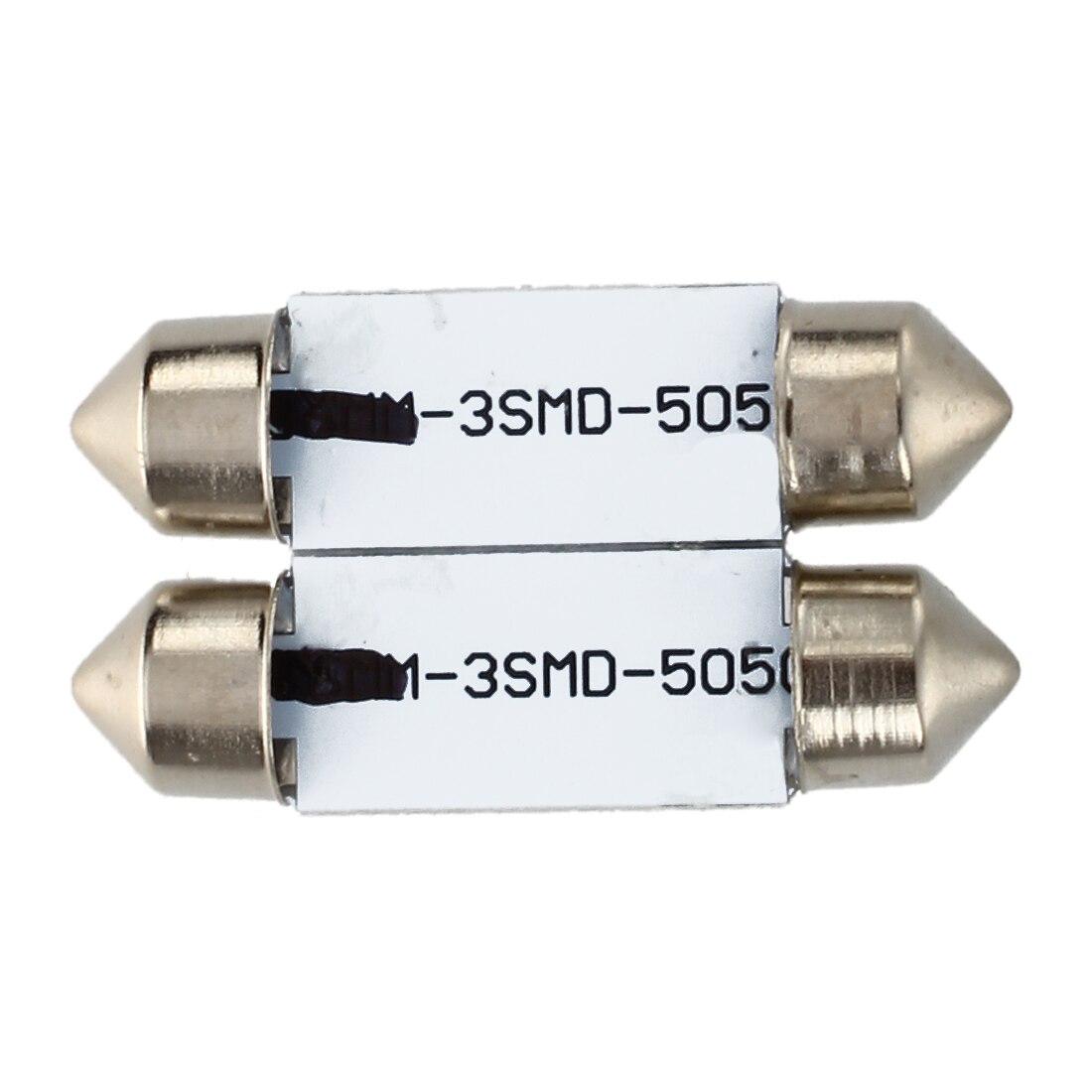 2x C5W 3 LED SMD 5050 34mm Xenon White Bulb plate shuttle Festoons dome ceiling lamp car light