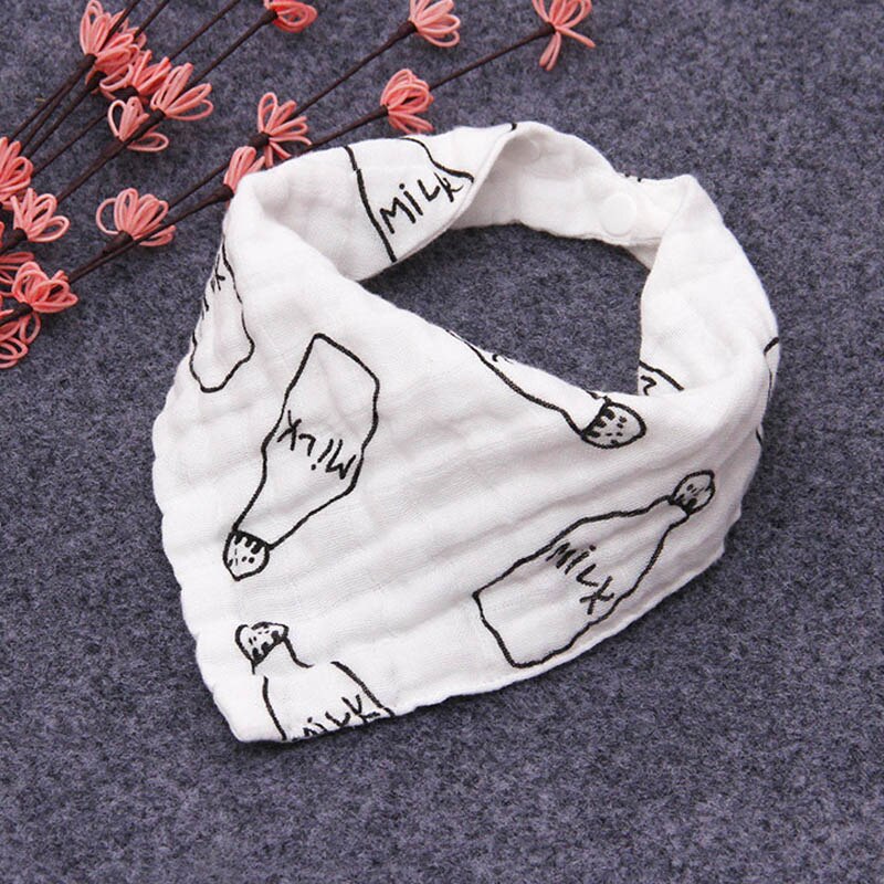 Weichen Baumwollmusselin Baby Lätzchen Karikaturdruck Baby Mädchen Jungen Schal Speichel Handtuch Baby Fütterung Schürze Babador Bandana Spucktücher