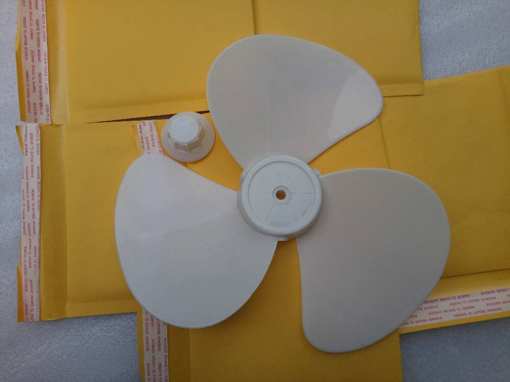 100% 12 inches white plastic table or stand fan blade 3 blades 27cm diameter 8mm Round hole