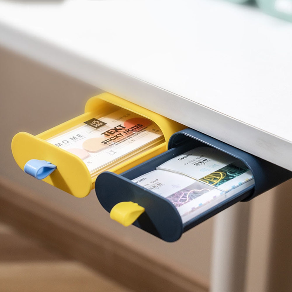 Desk organizer kitchen drawer organizer paste office desk bottom finishing box desktop storage box organizer for cosmetics