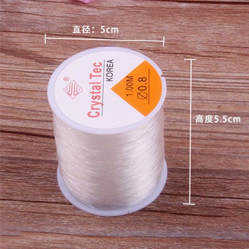 Transparent Stretch Elastic Spool Rope Cord Crystal Thread String DIY Handmade Jewelry Making Beading Bracelet Fishing Wire 100M