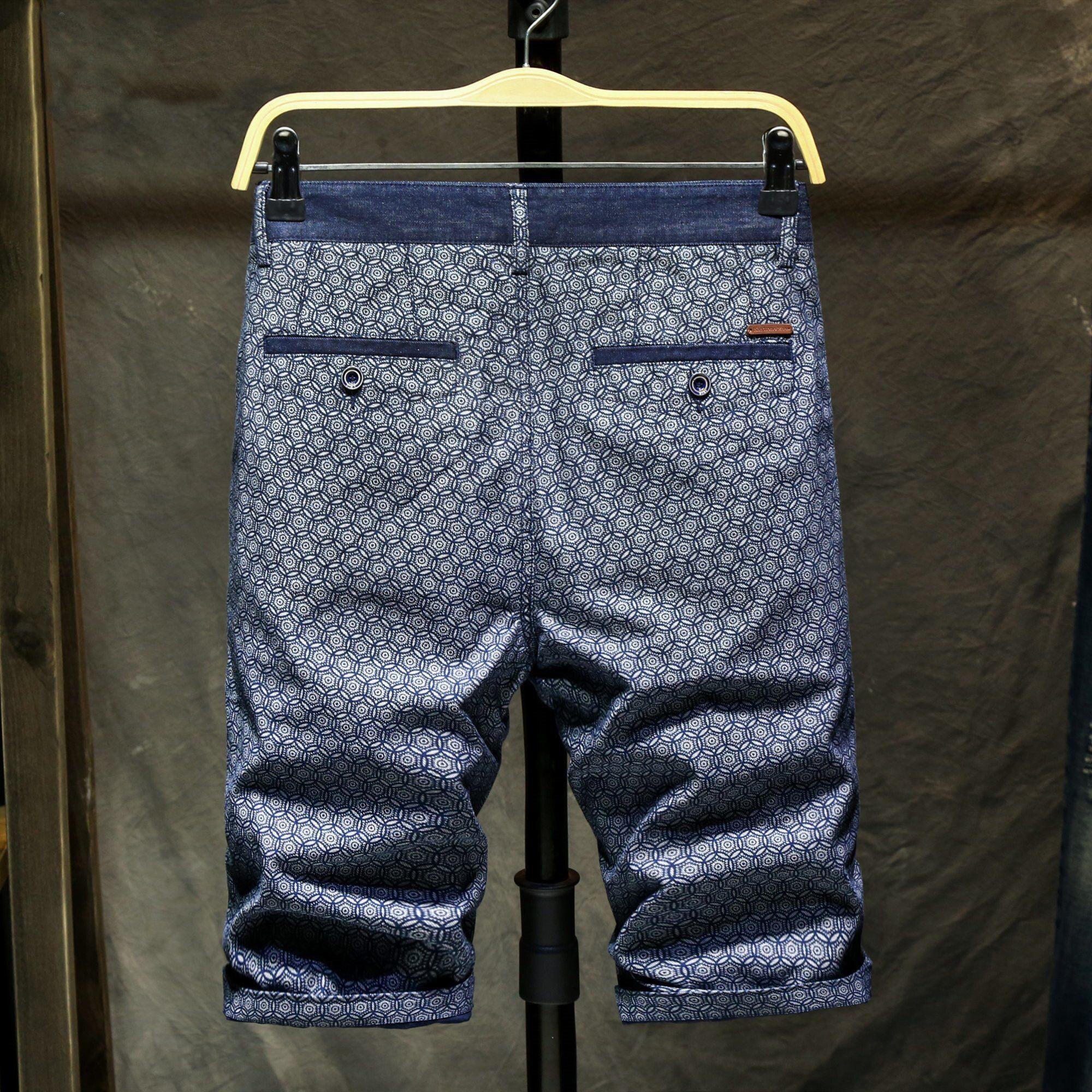 Mænds klassiske jeans shorts mænd denim elastisk mandlig sommer sommer afslappet blå herre jean bukser slim fit plus størrelse 36 38 howdfeo