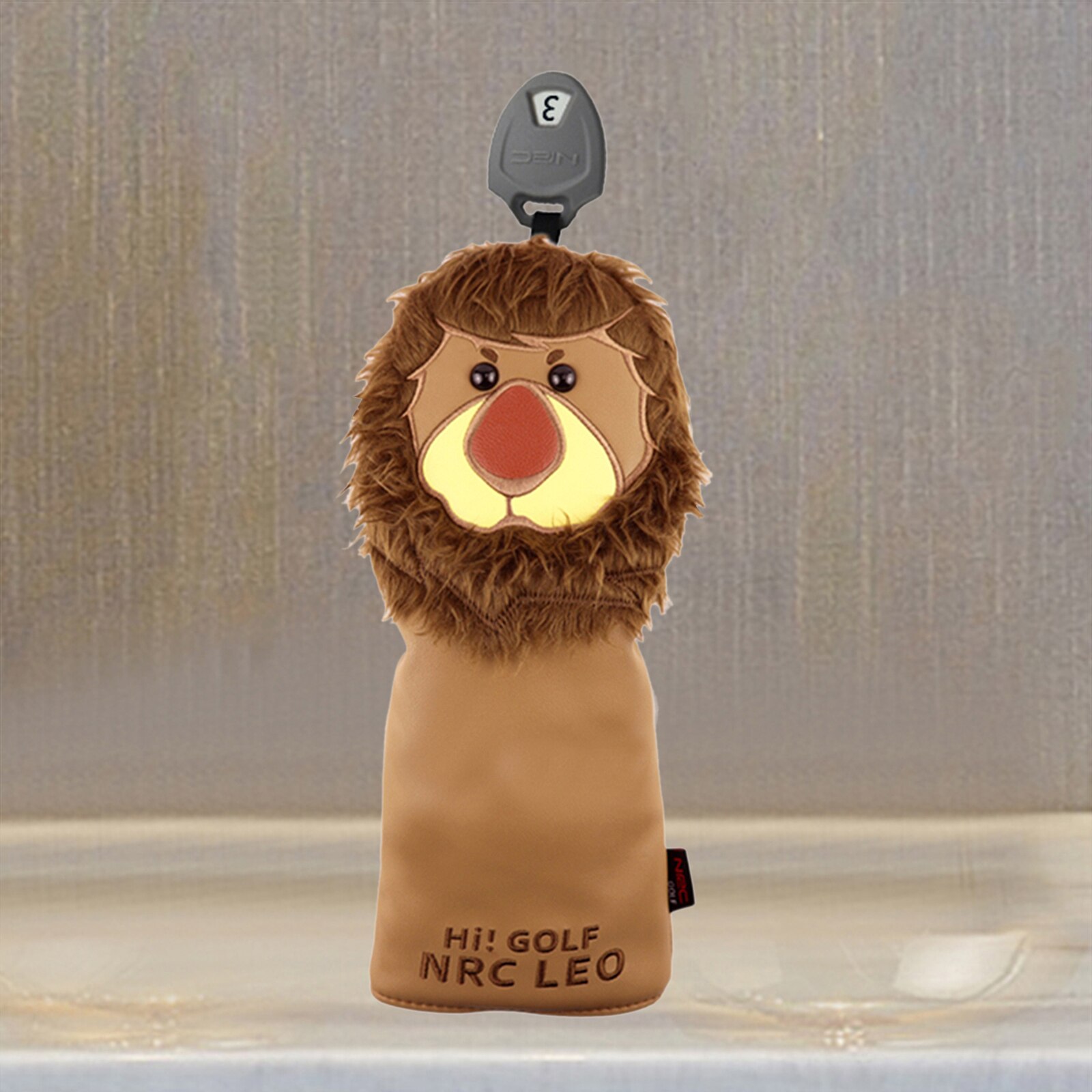 PU Leather Lion Animal Golf Club Head Cover Headcover for 460 Cc Wood Driver Golf Accessories: 3 5 30x14CM