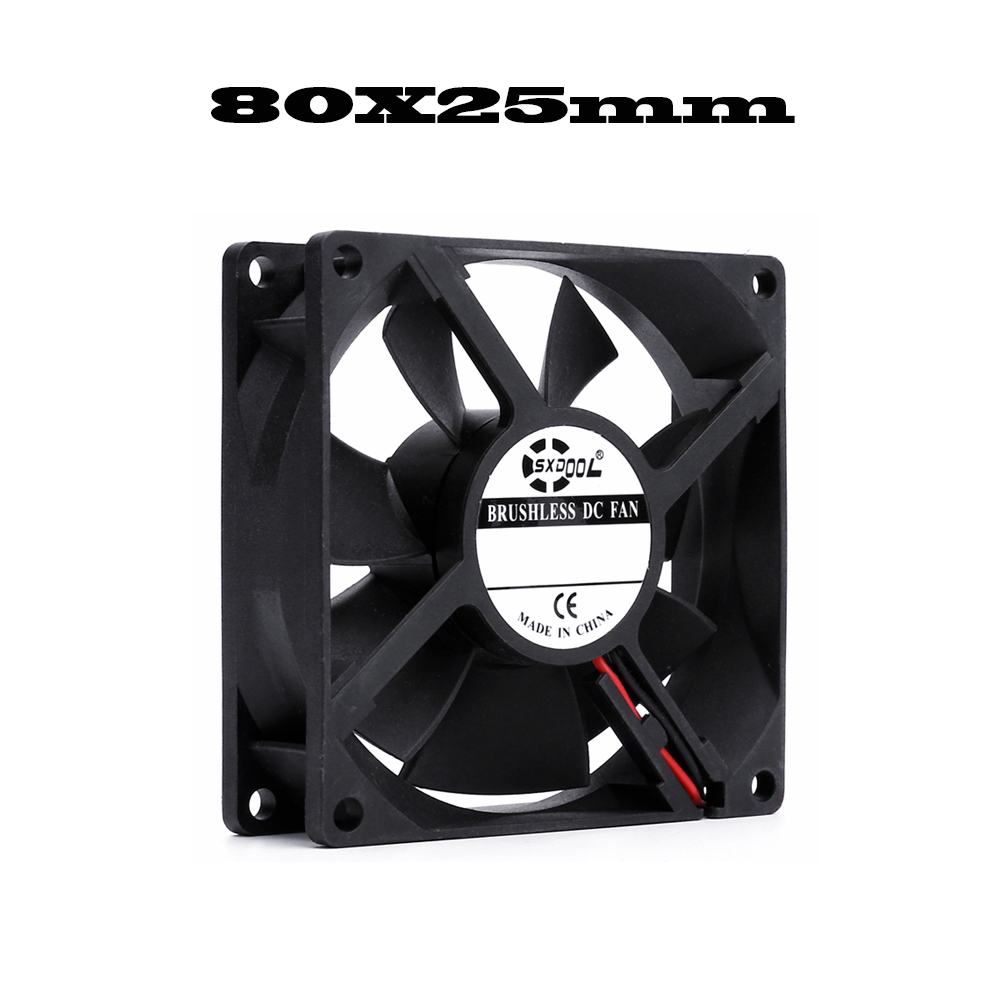 40mm 50mm 60mm 70mm 80mm 92mm 120mm DC 5V 12V 24V caja de Motor sin escobillas de refrigeración Axial ventilador silencioso rodamiento de manga de 2 pines: 1 mm / Gris