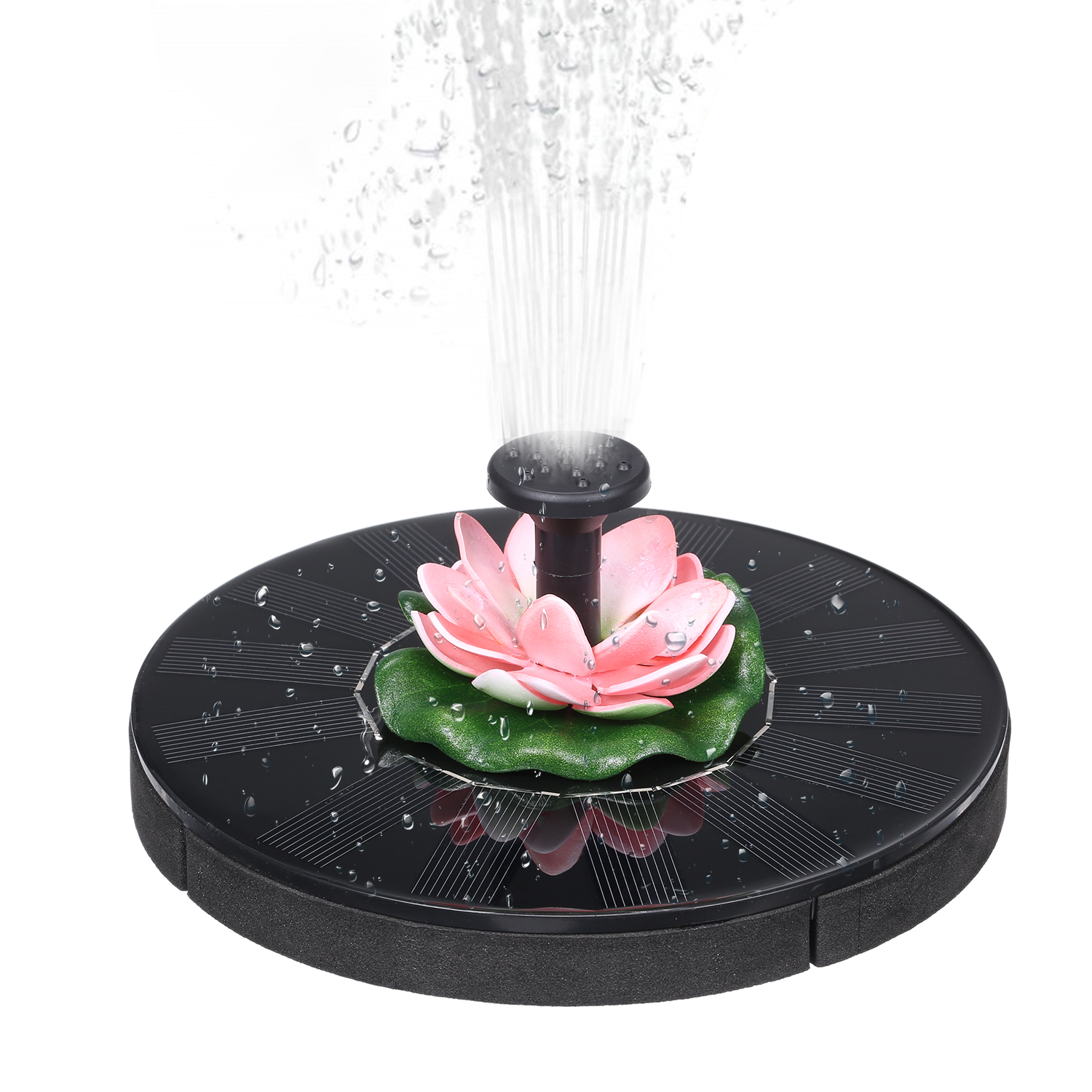 Solar Fountain Round Water Source Home Water Fountains Decoration Garden Pond Swimming Pool Bird Bath Waterfall фонтан для сада: Type 1