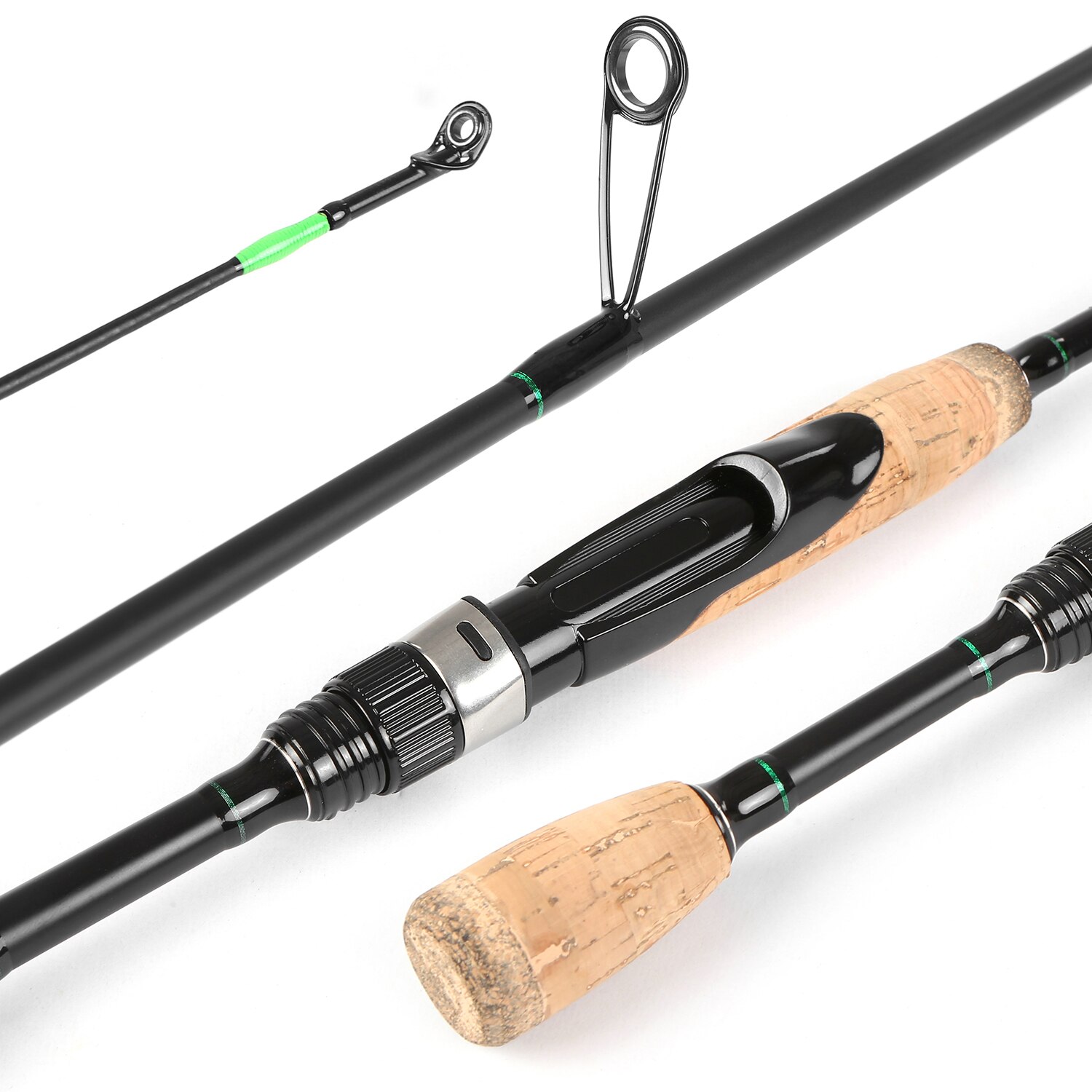 Angelrute Pole Tragbare Reise Spinnen Angelrute 6,8 FT Leichte Kohlenstoff Fiber 4 Stück Angelrute Stange
