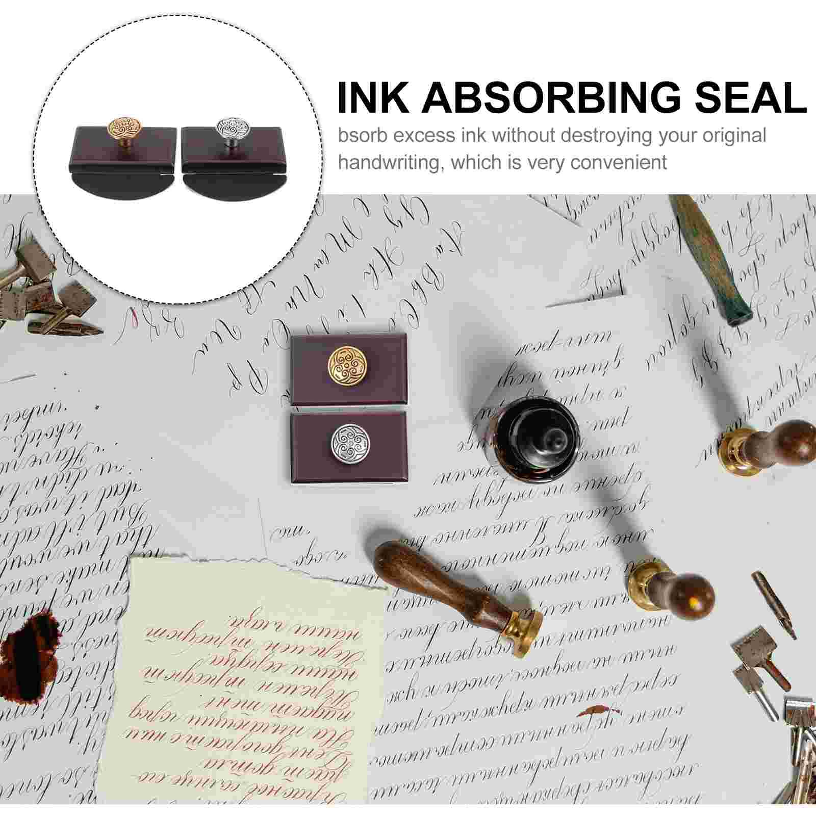 2pz calligrafia carta assorbente a bilanciere in legno ad asciugatura rapida strumenti assorbenti di inchiostro per la casa