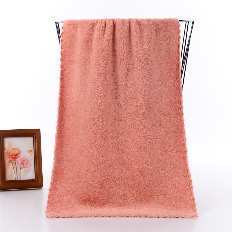 Face towel Microfiber Absorbent bathroom Home towels for kitchen thicker quick dry cloth for cleaning kitchen towel: Orange