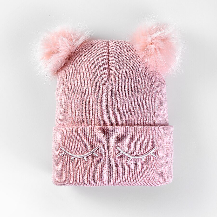 Gorros de niña de unicornio, sombrero con pompón, gorro de punto para niño y niña, gorra de , Gorros de bebé,: Rosa
