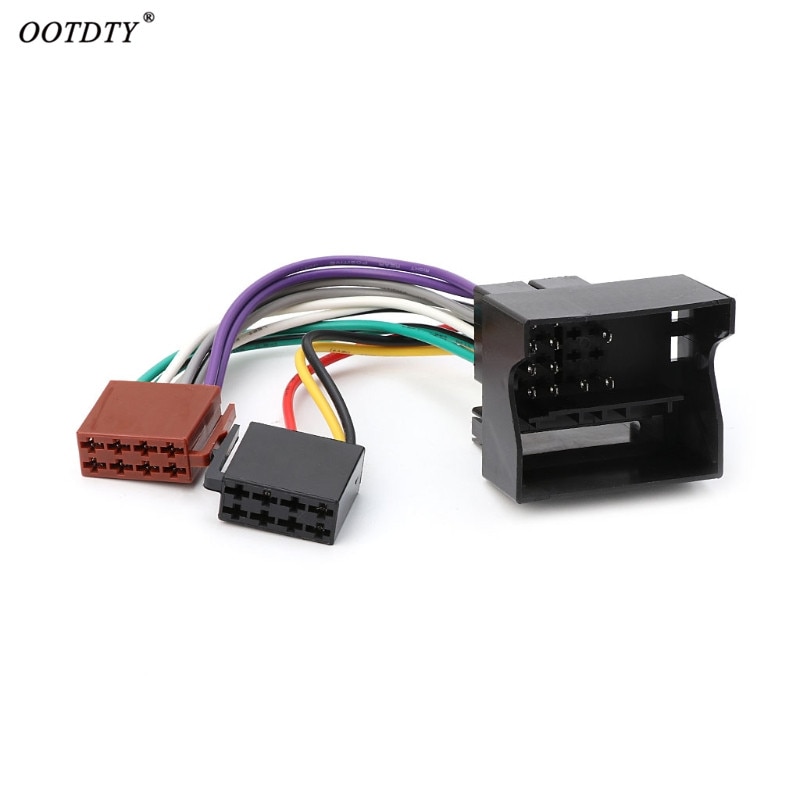 OOTDTY Car Stereo Radio ISO Lead Cable Wiring Connector Adapter For Peugeot 207 307 407