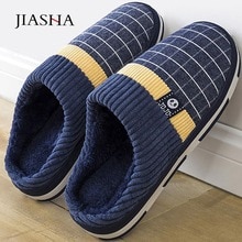 warm indoor slippers men shoes plush flock winter home slippers for men non-slip sewing soft male shoes men slippers