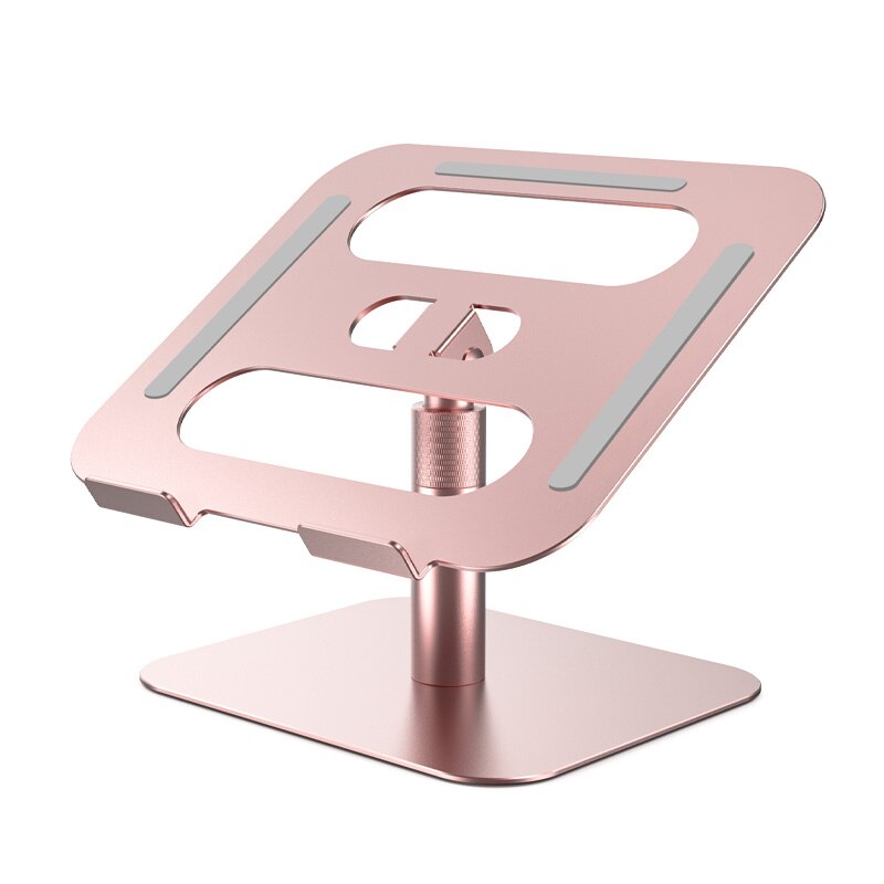 Portable Laptop Stand Aluminium Foldable Notebook Support Laptop Base Macbook Pro Holder Adjustable Bracket Computer Accessor: Z45 Pink