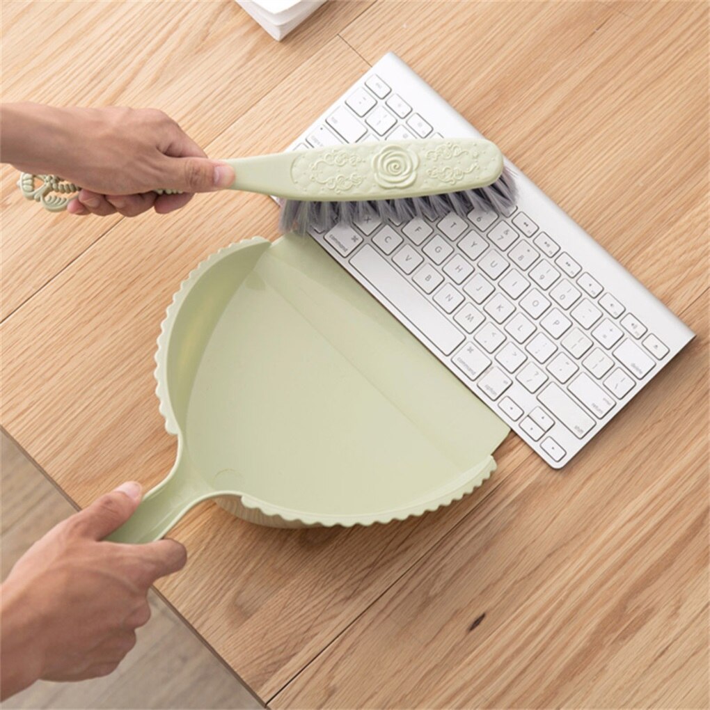 Broom Dustpan Set Mini Portable Plastic Dust Pan Brush for Desktop Keyboard Table Desk Mini Cleaning Tools