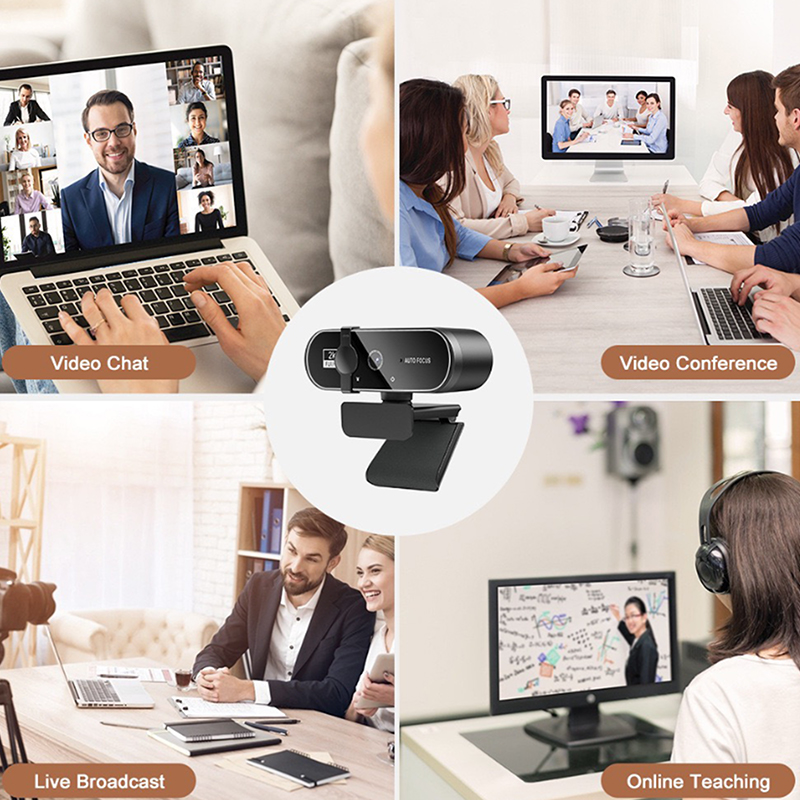 Webcam 1080p full hd com microfone, webcam usb para gravação de vídeo em pc e laptop 4k foco automático.