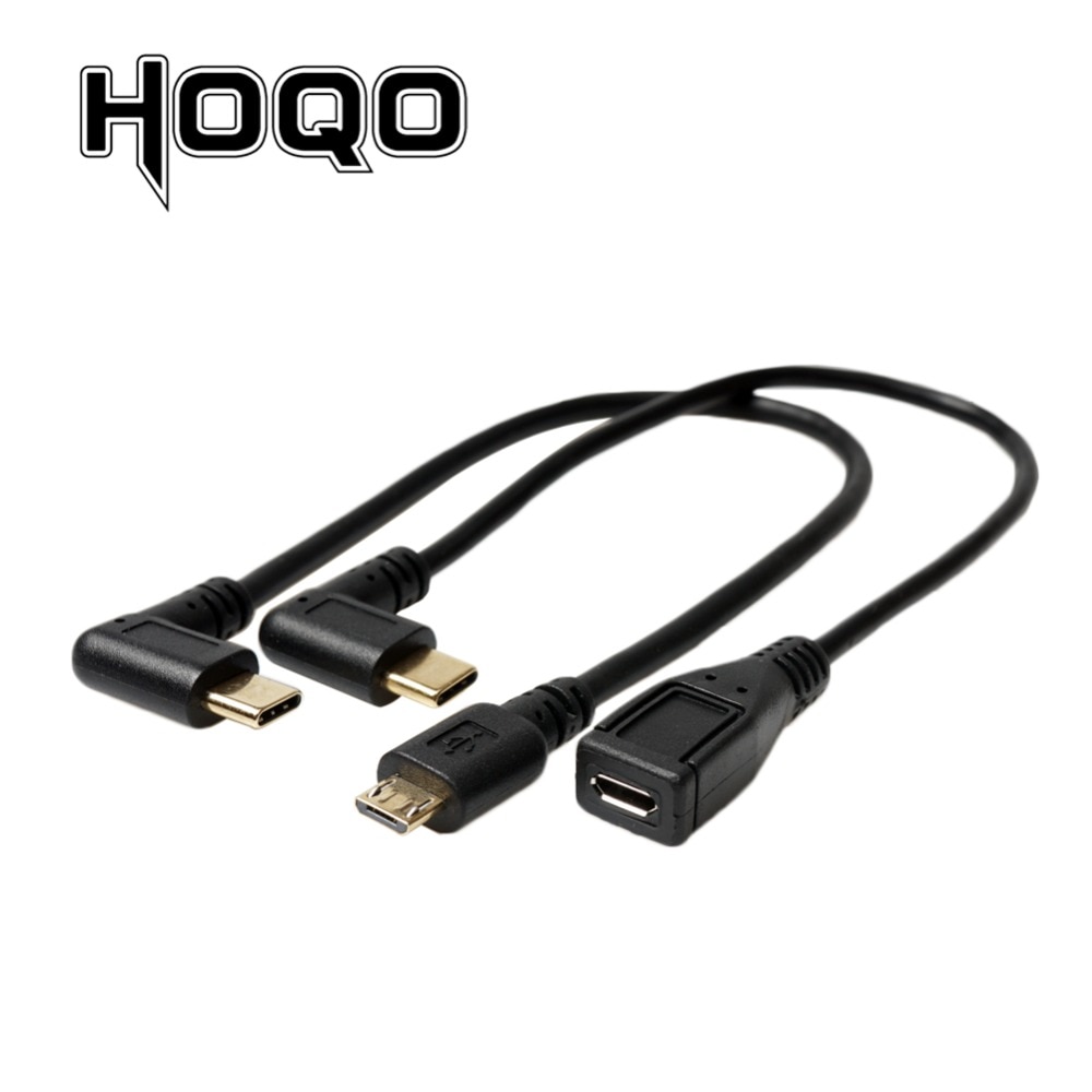 Mannelijke/Vrouwelijke Micro USB naar Type C Haakse USB C naar Micro B Sync Gegevens Charge Power Cable koord voor Mobiele HDD Mp4 Carema