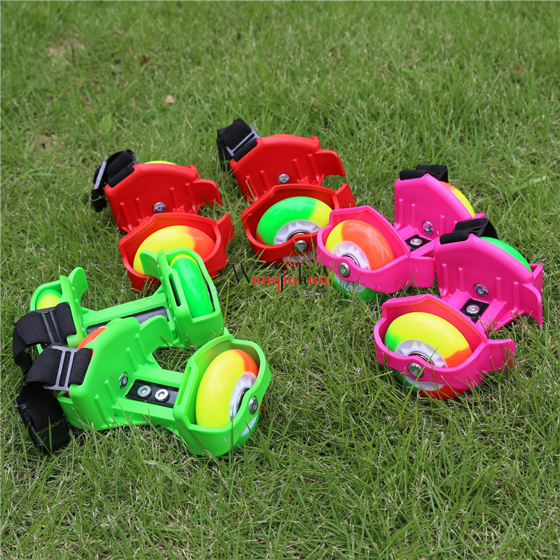 Zapatillas de Patinaje con luces LED intermitentes para niños, deportivas con ruedas de 2/4, polea pequeña de luz intermitente LED de colores para chico con tacón IA81