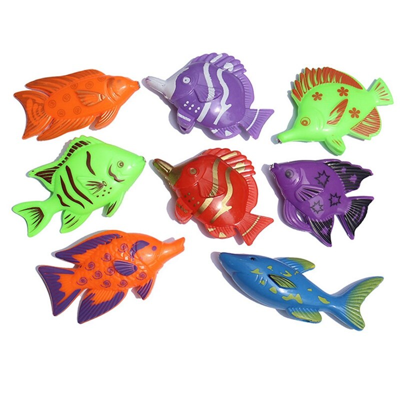 7Pcs Magnetische Vissen Speelgoed Voor Kinderen 6 Soorten Vis + 1 Hengel Set Groeiende Puzzel Fishing Game ouder-kind Speelgoed