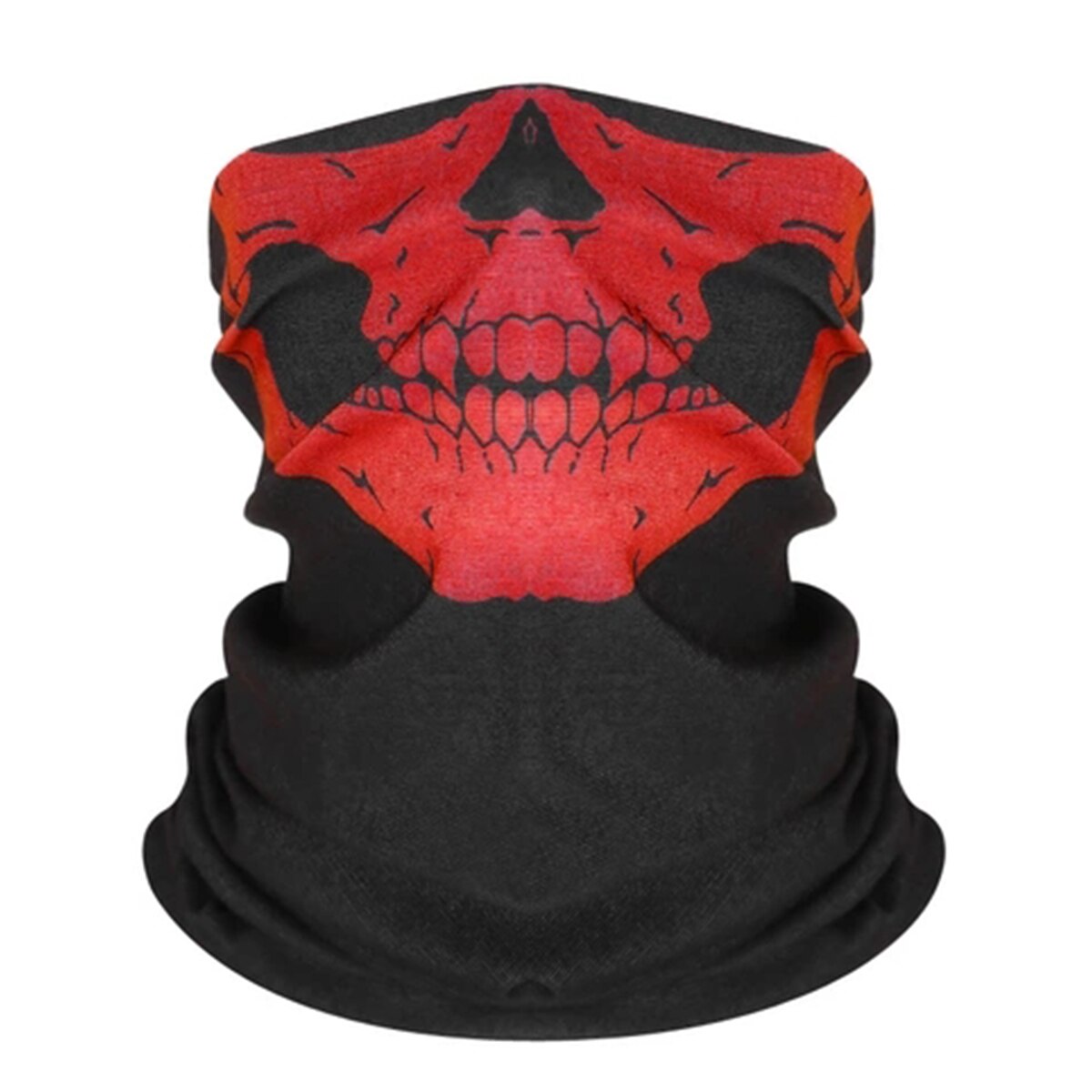 3D Skeleton Skull Seamless Balaclava Magic Scarf Face Mask Fishing Cycling Ski Outdoor Headband Tube Scarf Men Neck Scarves: Red