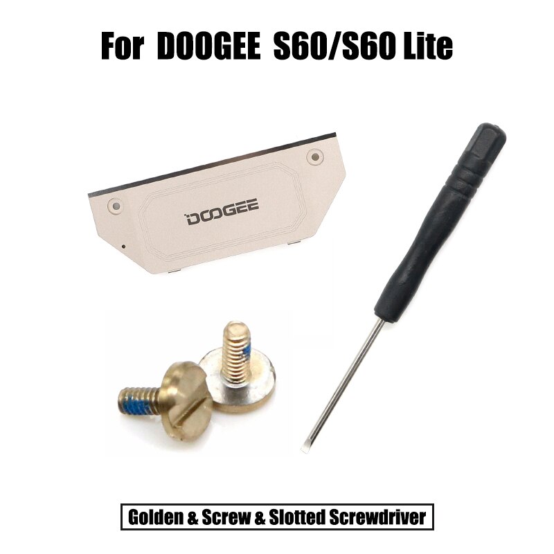 100% nowy oryginalny Doogee S60/S60 Lite obudowa tylna pokrywa baterii pokrywa karty Sim dekoracyjne śrubin naprawa części zamiennych: złoty-Screw-SS