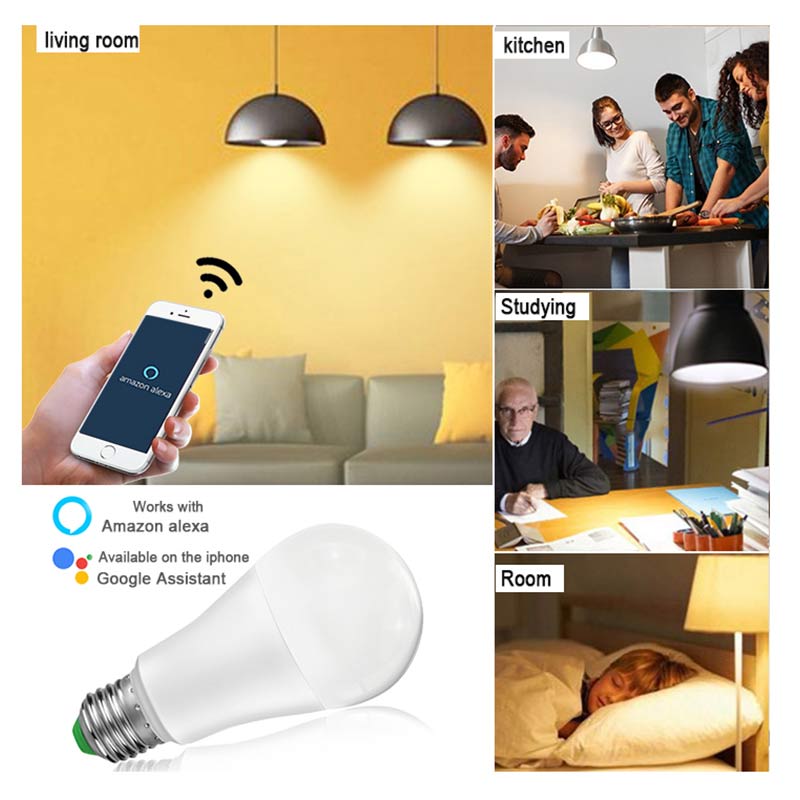 Smart life lighting pære wifi smart home led lys dimmes fjernkontroll stemmestyring kompatibel