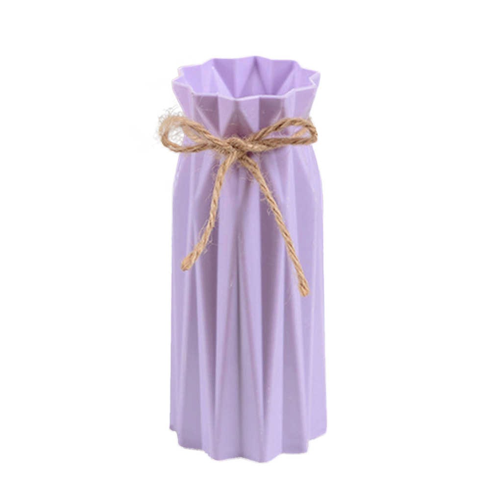 Vase à fleurs en plastique | Origami géométrique nordique pour fleurs, Vases pour maisons, Arrangement de plantes, Pot de fleurs, décoration de la maison, Pot de fleurs: purple