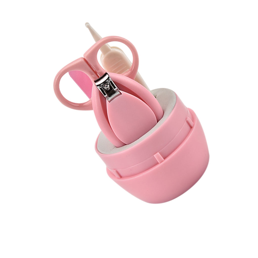 4 pçs da criança do bebê cortadores de unhas clippers tesoura segurança dedo manicure trimmer conjunto cuidados com as unhas do bebê bebês