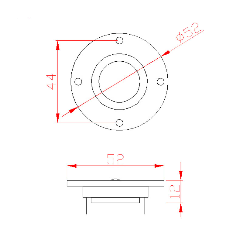 ICH SCHLÜSSEL KAUFEN 2 Zoll Tafel 52mm Hochtöner Seide Film Neodym-Magnet Lautsprecher Auto Geändert Kleine Hochtöner 20mm Ader 4Ohm 12W