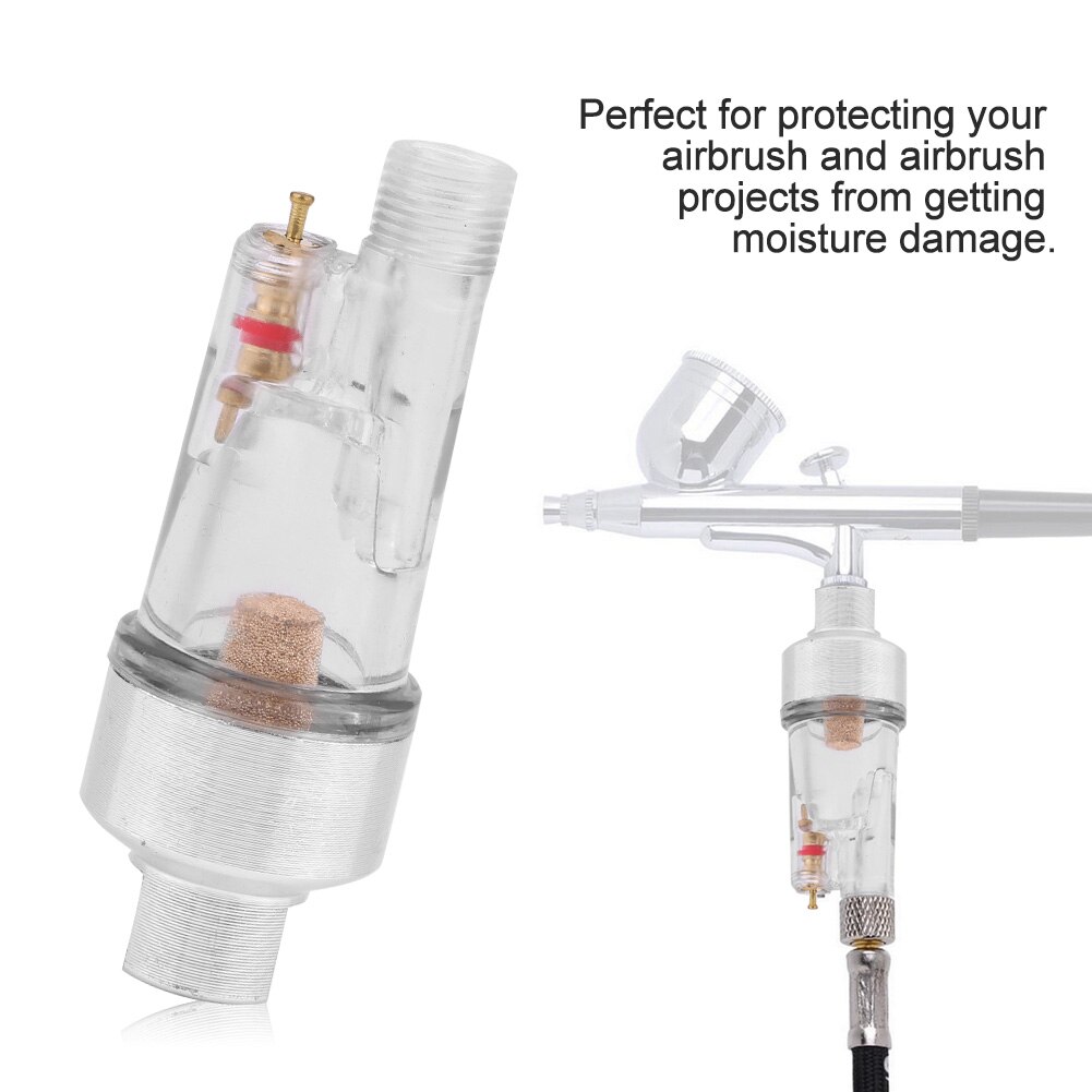 Luftfilter fugt vandlås olie-vand separator regulator airbrush fitting egnet til alle 1/8 " bsp gevind airbrushes
